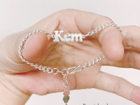 Lắc bạc khắc tên cho bé TE129