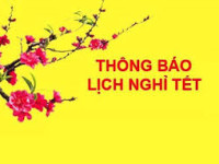Thông báo lịch nghỉ tết Mậu Tuất 2018