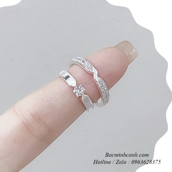 Nhẫn đôi hold your hand ND012