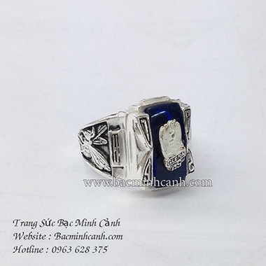 Nhẫn Mỹ mầu đá xanh dương NN015