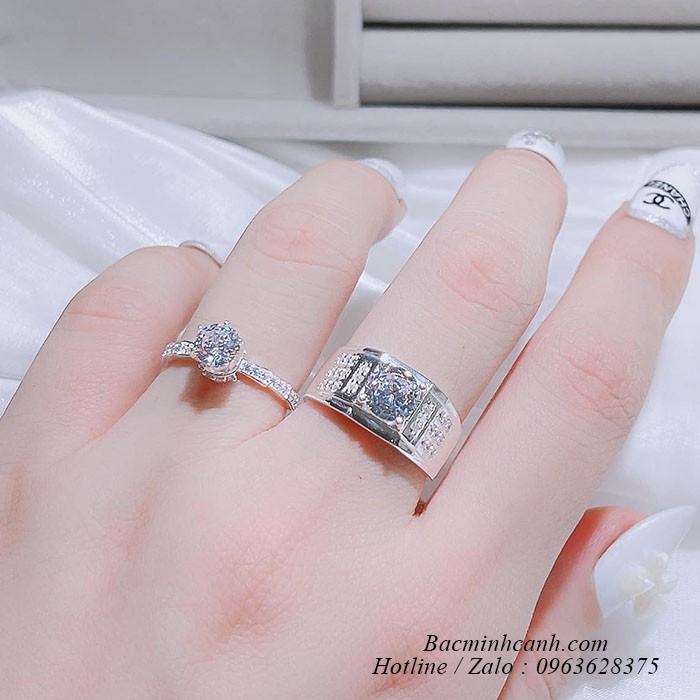 Nhẫn đôi “Hẹn Ước” bạc ND042