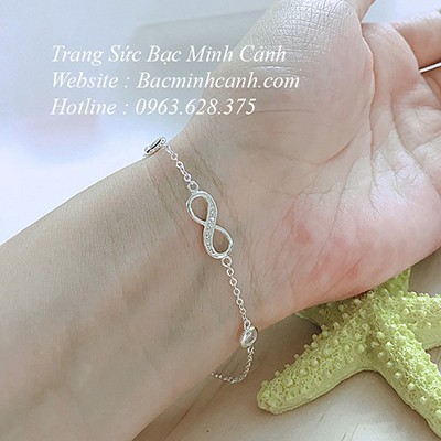 Lắc tay bạc Infinity họa tiết vô cực LTNU126