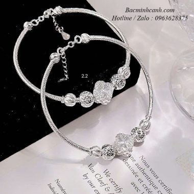 Lắc tay bạc mảnh hoa đá tròn LTNU301 lac-tay-bac-nu-qua-cau-mix-hoa-ltnu119-380x380