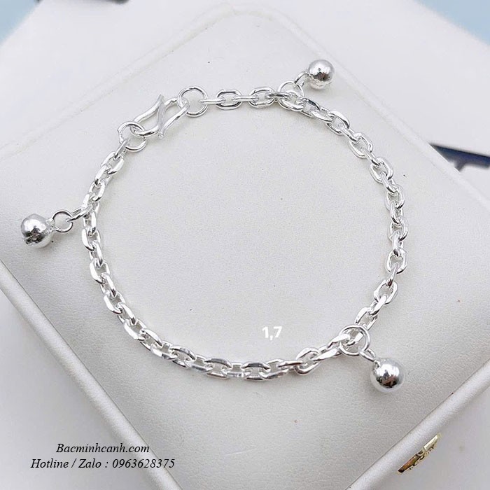 Lắc bạc cho bé mix chuông nhỏ TE122