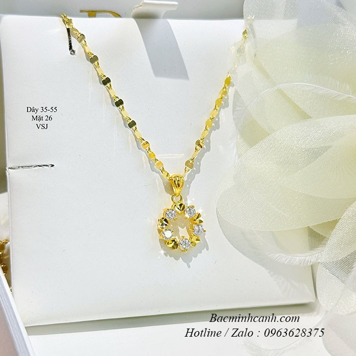 Dây chuyền nữ hình bông tuyết vàng 10K DCNU208