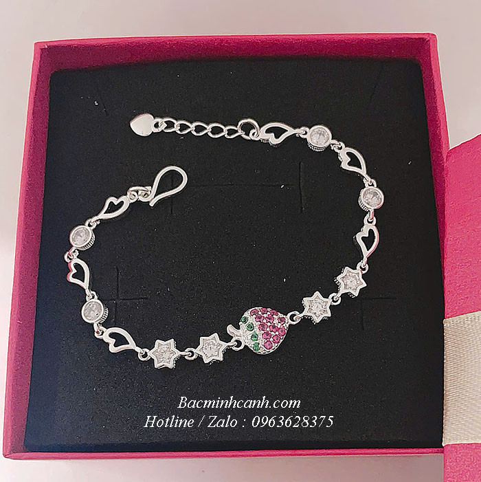 Lắc bạc dâu tây mix sao cho bé gái TE293 lac-bac-dau-tay-mix-sao-cho-be-gai-3