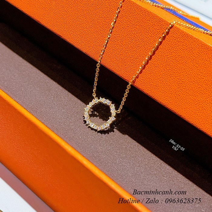 Dây chuyền huyền thoại biển xanh vàng 10k DCNU383