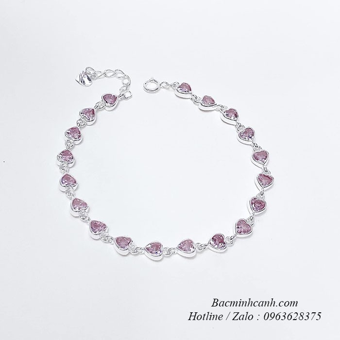 Lắc tay bạc nữ trái tim 3D LTNU112 lac-tay-bac-nu-trai-tim-3d-ltnu112-2606-2