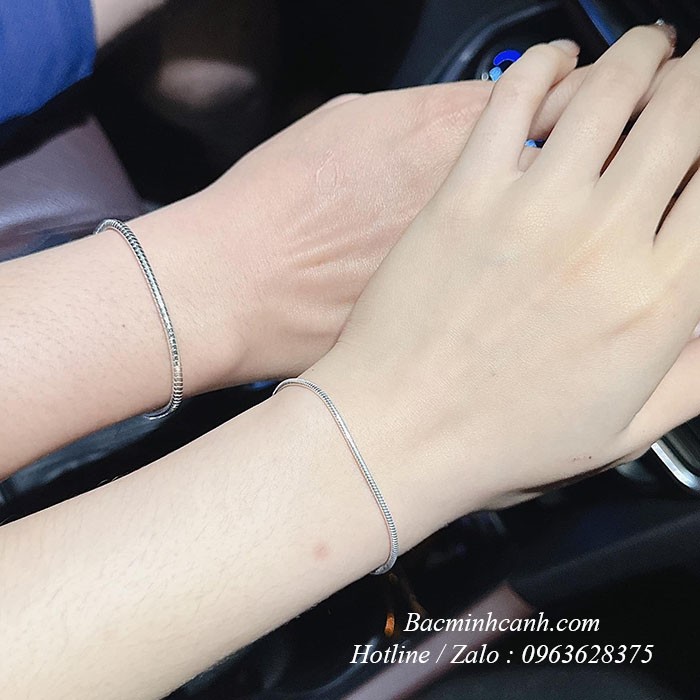 Lắc tay bạc đôi nam nữ dây tròn tron LTNU271 lac-tay-bac-doi-nam-nu-day-tron-tron