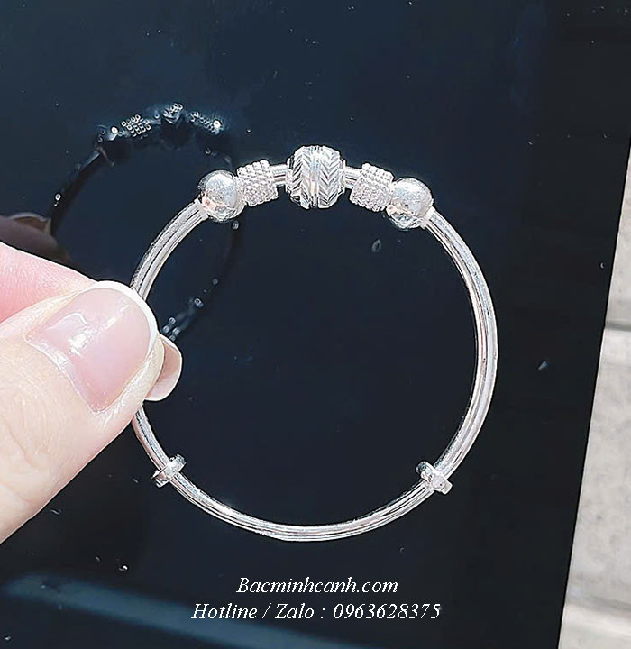 Vòng bạc chuỗi bi cho bé TE335