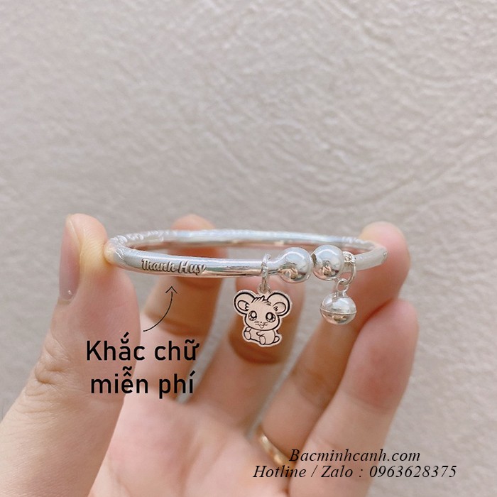 Vòng chạm rồng khắc tên mix charm 12 con giáp TE193