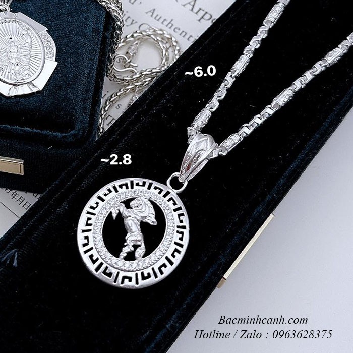Dây chuyền bạc nam mặt ngựa vô cực DCN055