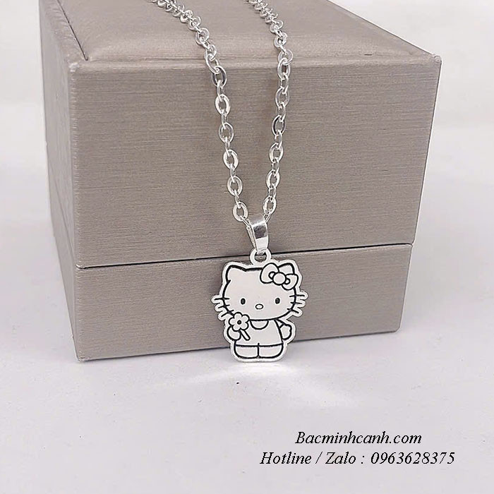 Dây chuyền mặt Hello Kitty loại trơn TE382
