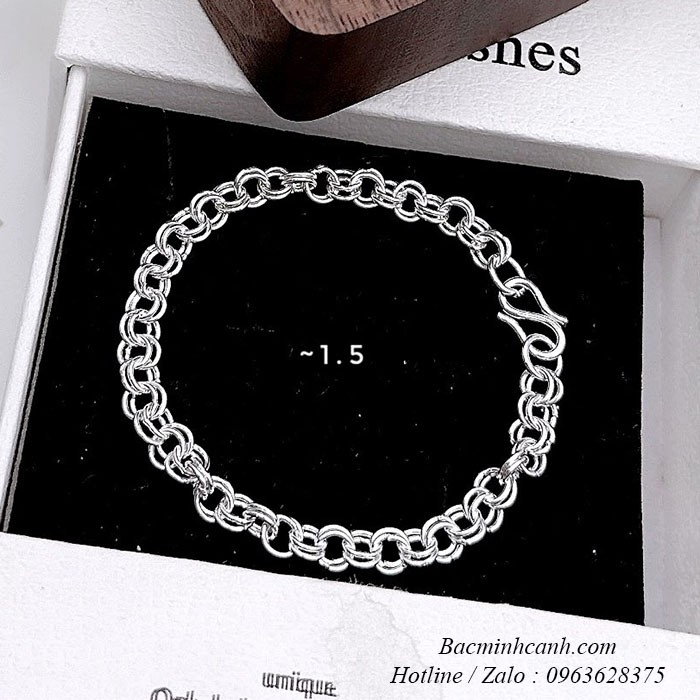 Lắc tay bạc dành cho bé trai, gái TE004