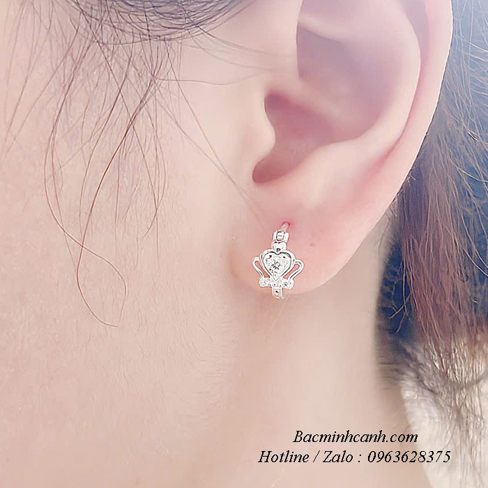 Bông tai vương miện cho bé gái BT158