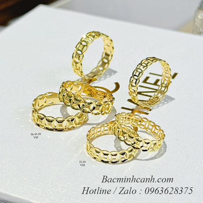 Nhẫn Kim Tiền Vàng tây 10K NNU121 nhan-kim-tien-vang-tay-10k-1