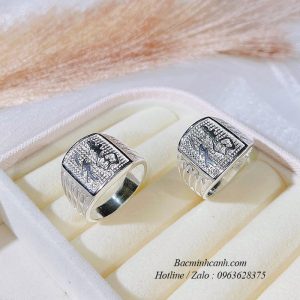 Nhẫn bạc Thái nam RI-3042