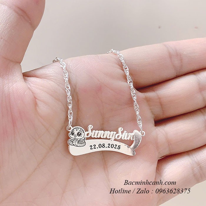 Dây chuyền khắc tên liền con giáp cho bé TE384 day-chuyen-bac-khac-ten-lien-con-giap-cho-be-gai-1