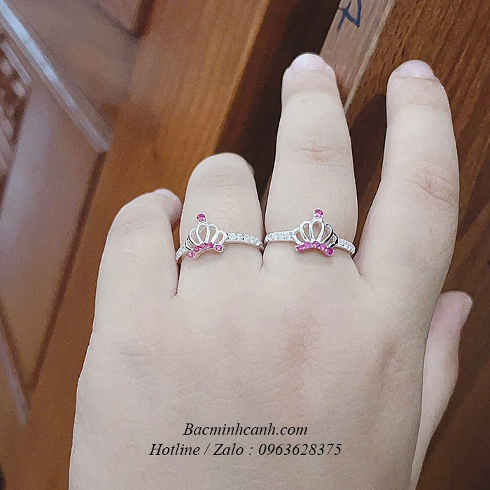 Nhẫn bạc hình vương miện cho bé gái NTE008 nhan-bac-hinh-vuong-mien-cho-be-gai-nte008-2709-1