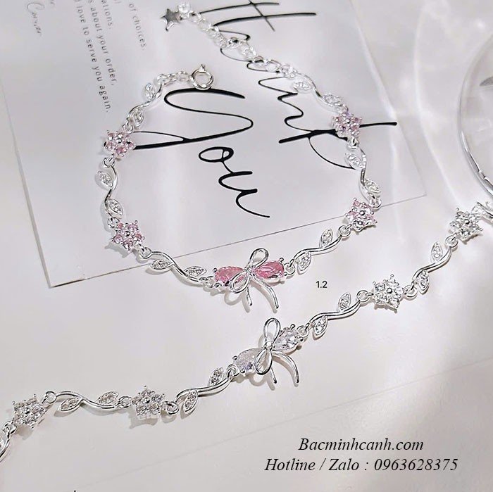 Lắc tay bạc nữ nơ mix hoa LTNU420 lac-tay-bac-nu-no-mix-hoa-0210