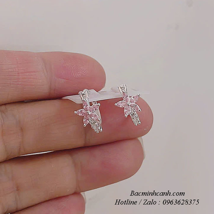 Hoa tai bạc bông hoa khóa tròn BT200 hoa-tai-bac-bong-hoa-khoa-tron-bt200-1607-1