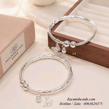 Kiềng tay bạc nữ đính đá LTNU346 vong-tay-kieng-hoa-tiet-hinh-hoa-mix-ho-diep-ltnu179-2-380x380
