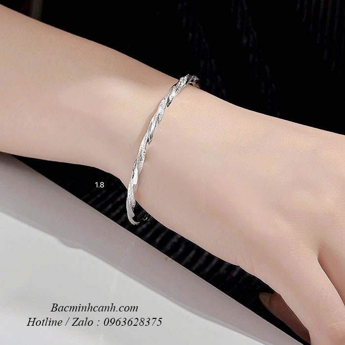 Vòng tay bạc nữ dạng sóng bling LTNU116