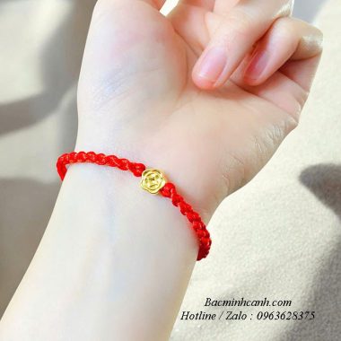 Miếng Dán Trâu Vàng Dùng Cho Điện Thoại Và Ví Tiền vong-tay-chi-do-charm-hoa-hong-vang-10k-ltnu444-380x380