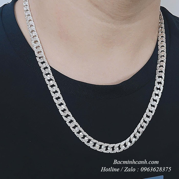 Dây chuyền bạc nam viền sao DCN161