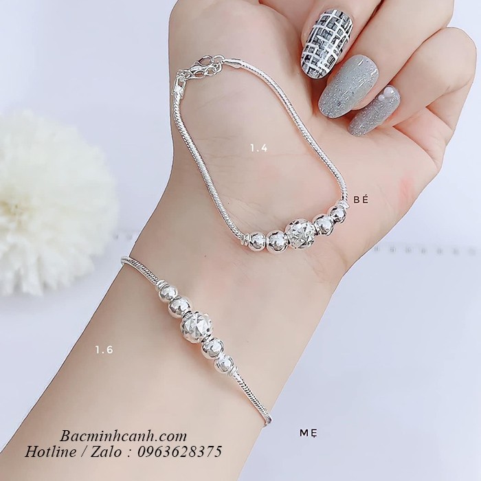 Lắc đôi cho mẹ và bé kiểu dây Pandora TE438