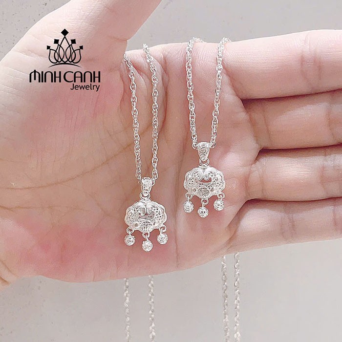 Dây chuyền bạc khóa trường mệnh bình an DCNU399