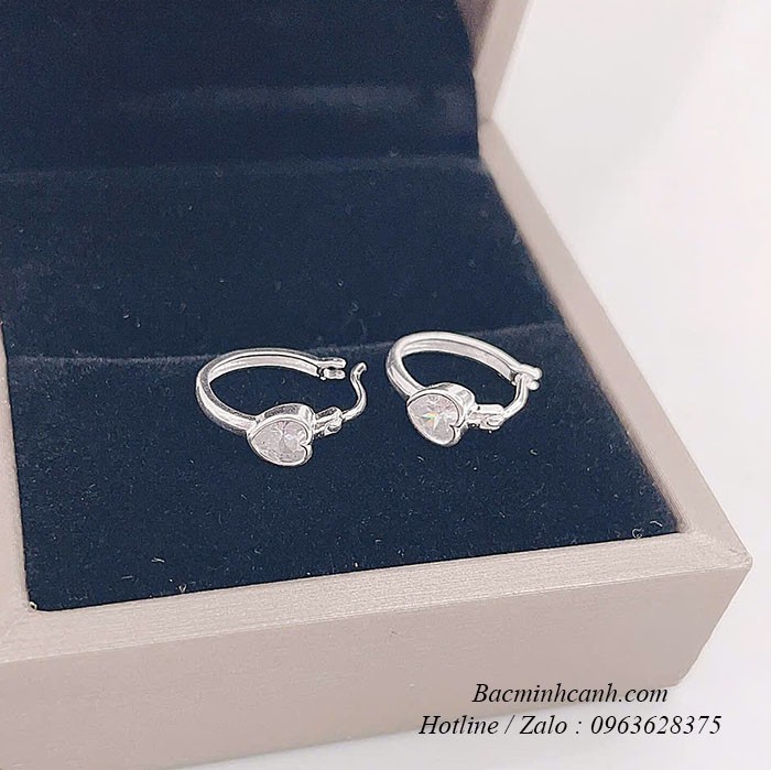 Bông tai bạc trái tim bấm đính đá BT413 bong-tai-bac-trai-tim-bam-dinh-da-bt413-2409-1
