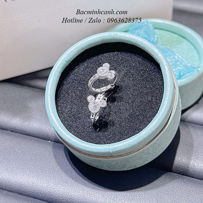 Bông tai bạc mickey đá khóa bấm cho bé BT439 bong-tai-bac-mickey-da-khoa-bam-cho-be-bt439-2