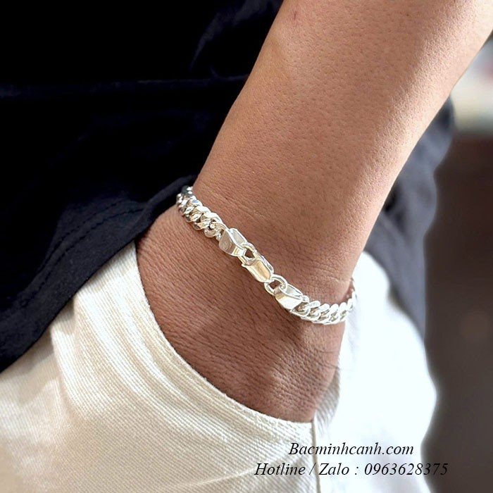 Lắc tay bạc nam Simple Luxury LTN078