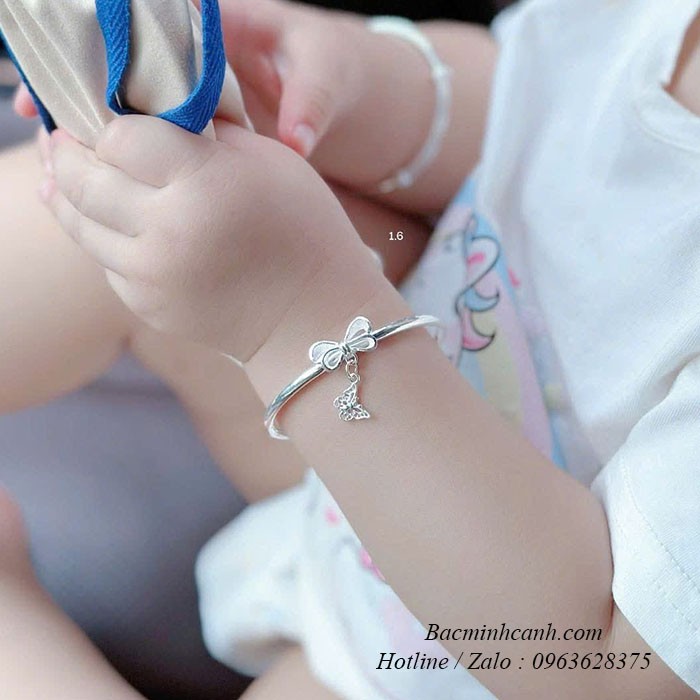 Vòng bạc cho bé gái nơ mix hồ điệp TE464 vong-bac-cho-be-gai-no-mix-ho-diep-te464-2