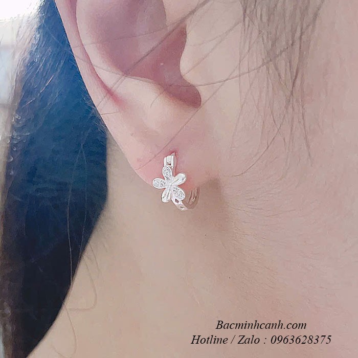 Bông tai bạc bấm hoa 5 cánh mix đá BT440 bong-tai-bac-bam-hoa-5-canh-mix-da-bt440-2