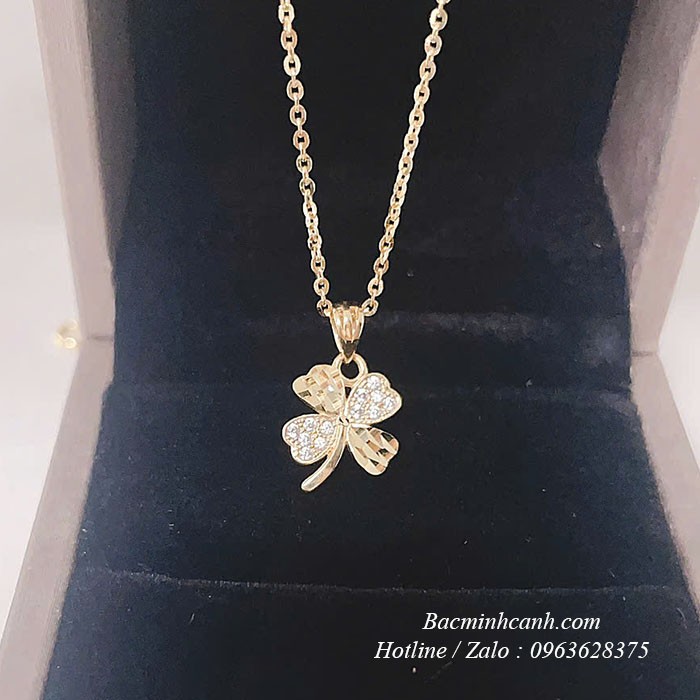 Dây chuyền cỏ bốn lá vàng 10k DCNU400