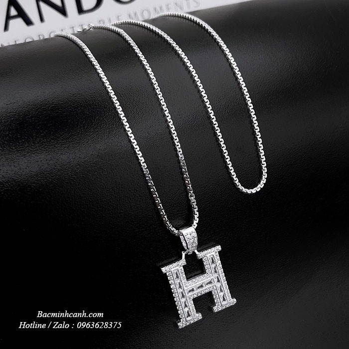 Dây chuyền bạc nam mặt chữ cái DCN164