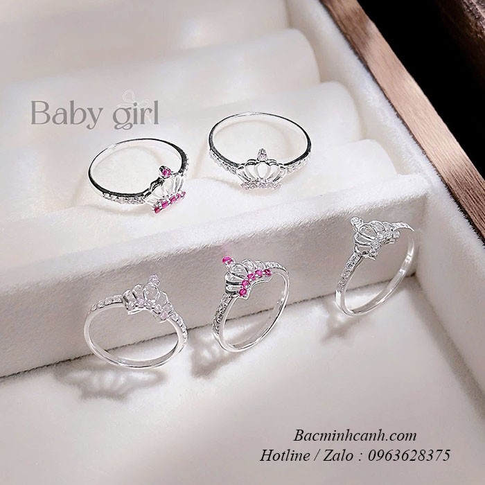 Nhẫn bạc hình vương miện cho bé gái NTE008 nhan-bac-hinh-vuong-mien-cho-be-gai-NTE008