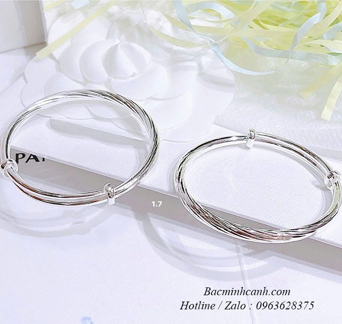 Vòng bạc sóng trơn basic cho bé TE466 vong-bac-song-tron-cho-be-te466