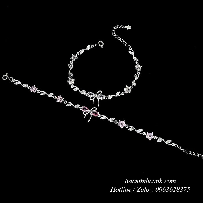 Lắc tay bạc nữ nơ mix hoa LTNU420 lac-tay-bac-nu-no-mix-hoa-ltnu420-1