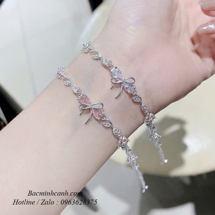 Lắc tay bạc nữ nơ mix hoa LTNU420 lac-tay-bac-nu-no-mix-hoa-ltnu420-2