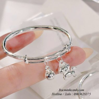 Lắc bạc con ngựa khắc tên cho bé TE432 kieng-bac-hinh-con-ngua-cho-be-te475-380x380