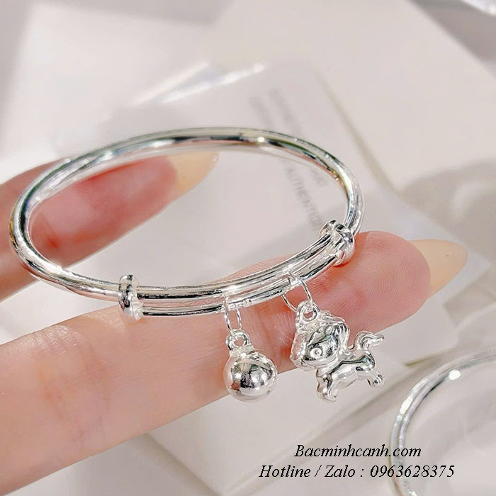 Kiềng bạc hình con ngựa cho bé TE475