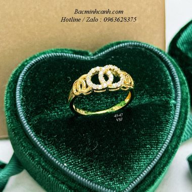 Nhẫn tim 1 hàng đá vàng 10k NNU210 nhan-nu-vang-10k-2-vong-tron-long-nhau-nnu238-380x380