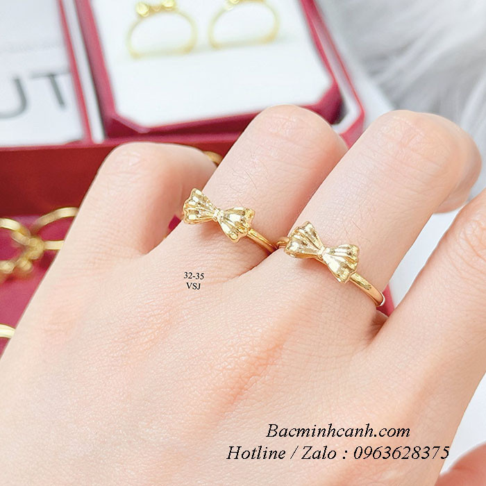 Nhẫn nữ vàng 10k nơ trơn xinh xắn NNU258 nhan-nu-vang-10k-no-tron-xinh-xan-nnu258-1
