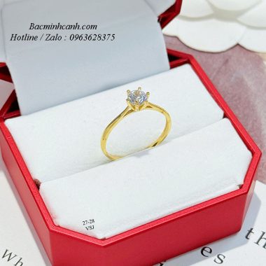 Nhẫn nữ vàng 10k hình nơ đính đá NNU239 nhan-nu-vang-tay-10k-da-nho-basic-nnu244-1-380x380