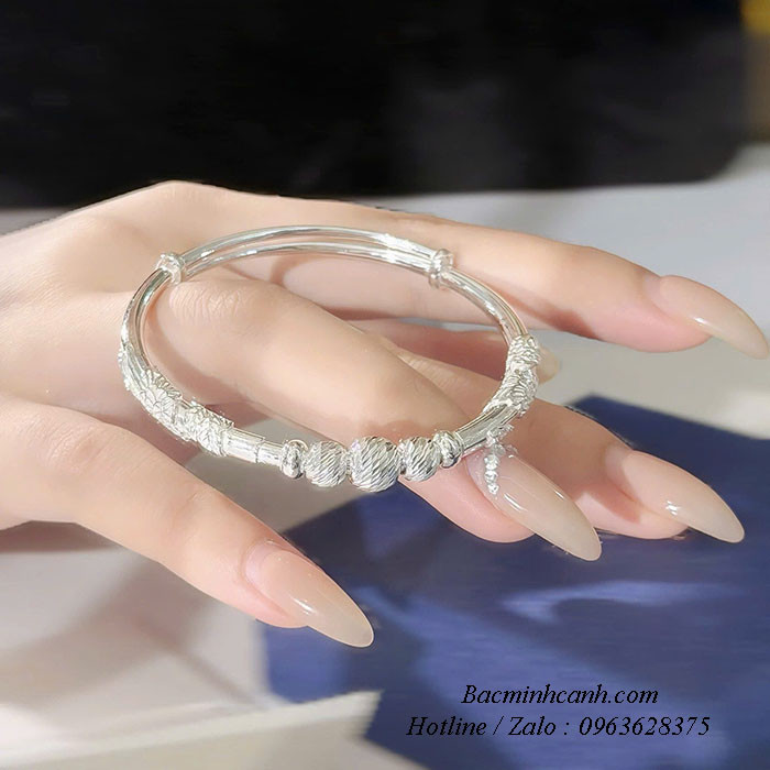 Vòng tay bạc nữ liên hoa mix bi LTNU438 vong-tay-bac-nu-lien-hoa-mix-bi-ltnu438-3