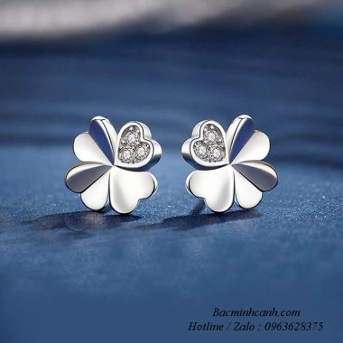 Bông tai bạc cỏ 4 lá khóa bấm BT354 bong-tai-bac-co-4-la-dep-dinh-da-bt447-1-380x380