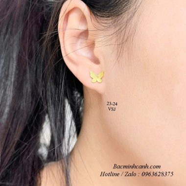 Bông tai bấm đính đá vàng 10k BT423 bong-tai-buom-ren-van-vang-10k-bt449-1-380x380